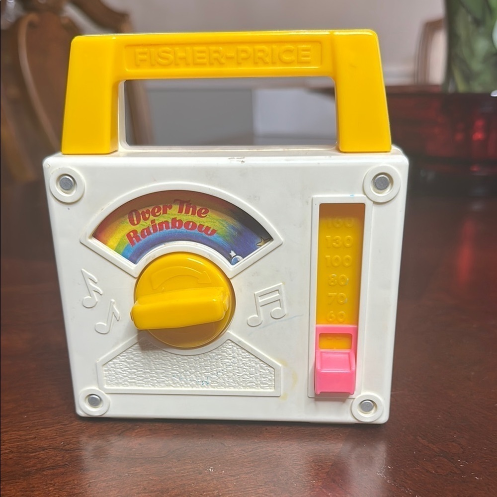 Fisher-Price Over the Rainbow Music Box with Yellow and Pink Accents